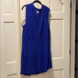 Gap Blue Drawstring Sleeveless Dress XL